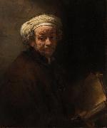 REMBRANDT Harmenszoon van Rijn Self-portrait as the Apostle Paul  (mk33) oil